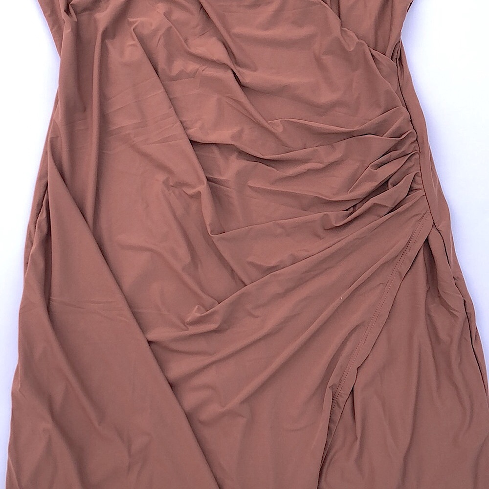 NWT Urban Outfitters Lumiere Spaghetti Strap Mini Dress In Cocoa Various… - Picture 3 of 8